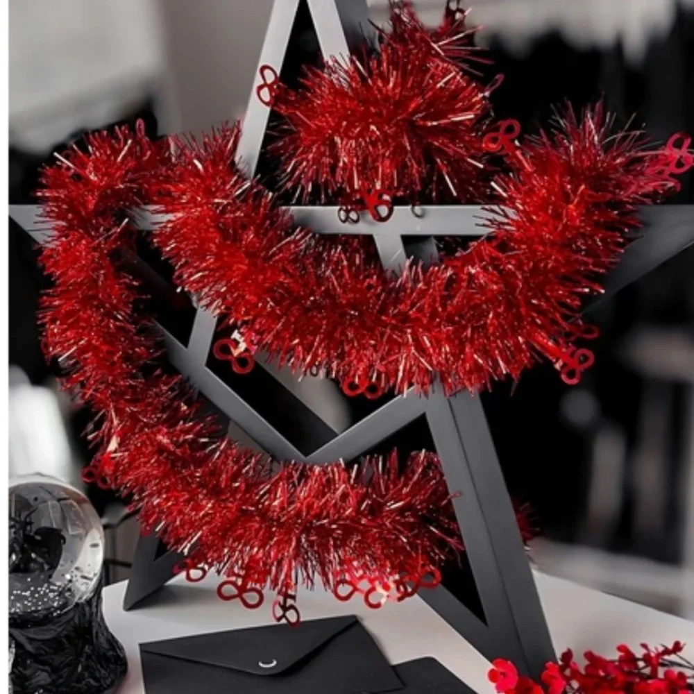 Killstar Red Brimstone Tinsel 76in